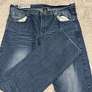 Southpole Jeans Authentic Collection 36x34 Blue Dark Wash Straight Leg Denim